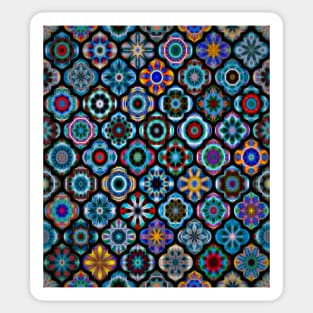 Moroccan tile glowing pattern Sticker